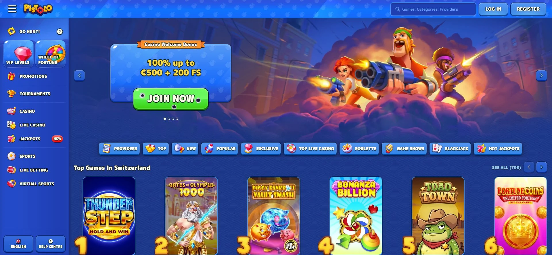 Vollständig geladene Pistolo Casino Startseite im Test