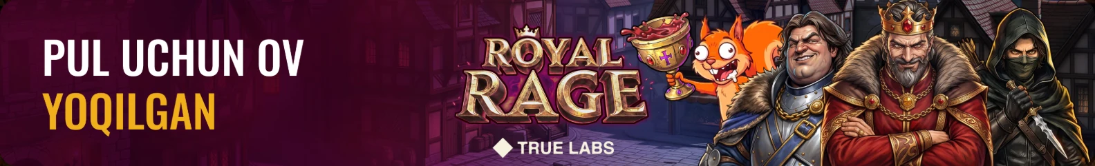 Beer Casino bosh sahifasidagi Royal Rage banneri